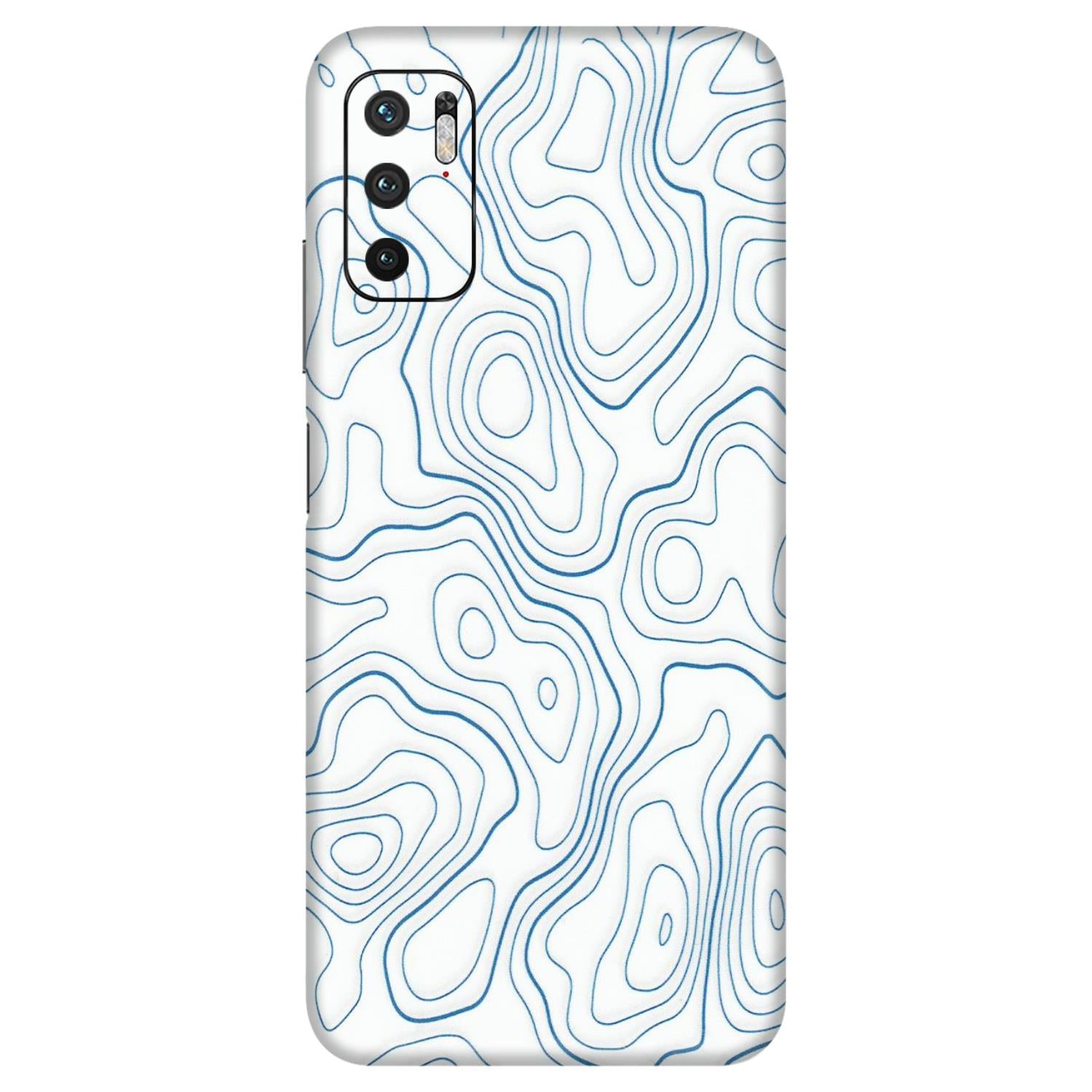 Xiaomi Redmi Phone Skins (All Models) - Blue And White Swirls - Matte Finish (M-139) Redmi Note 10T 5G
