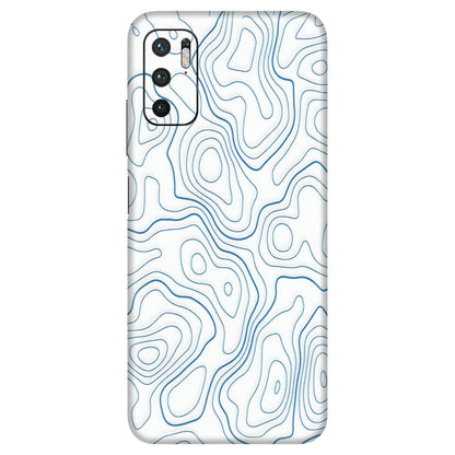 Xiaomi Redmi Phone Skins (All Models) - Blue And White Swirls - Matte Finish (M-139) Redmi Note 10T 5G