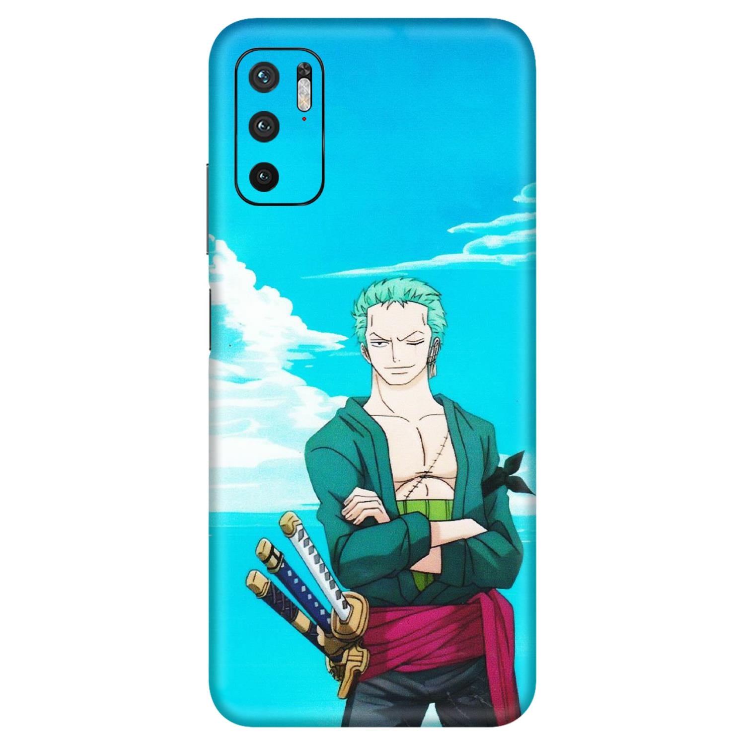 Xiaomi Redmi Phone Skins (All Models) - Cool Swordman Zoro Anime - Matte Finish (M-143) Redmi Note 10T 5G