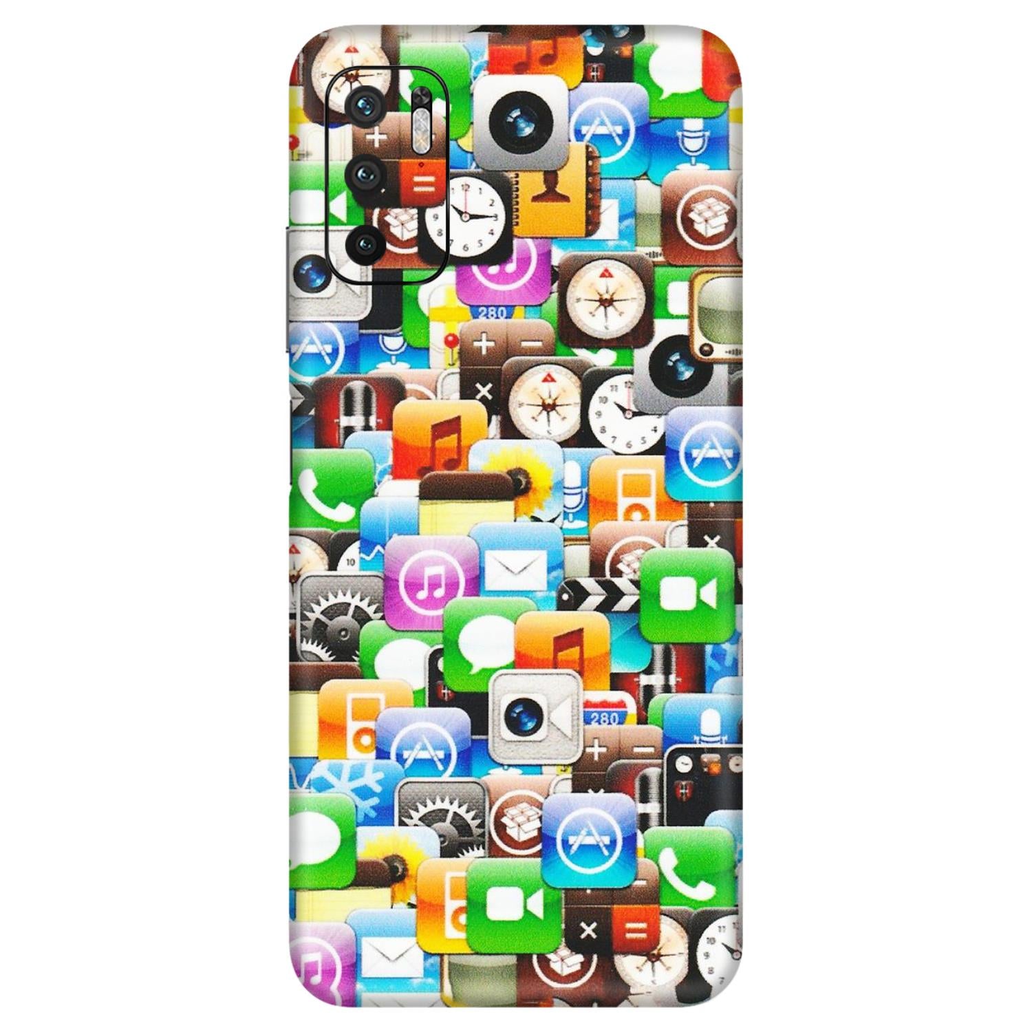 Xiaomi Redmi Phone Skins (All Models) - All Apple Icons - Matte Finish (M-93) Redmi Note 10T 5G