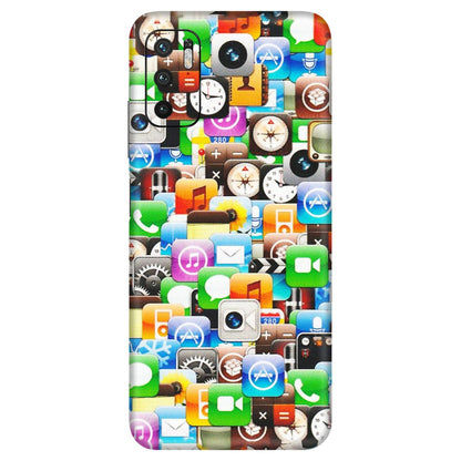 Xiaomi Redmi Phone Skins (All Models) - All Apple Icons - Matte Finish (M-93) Redmi Note 10T 5G