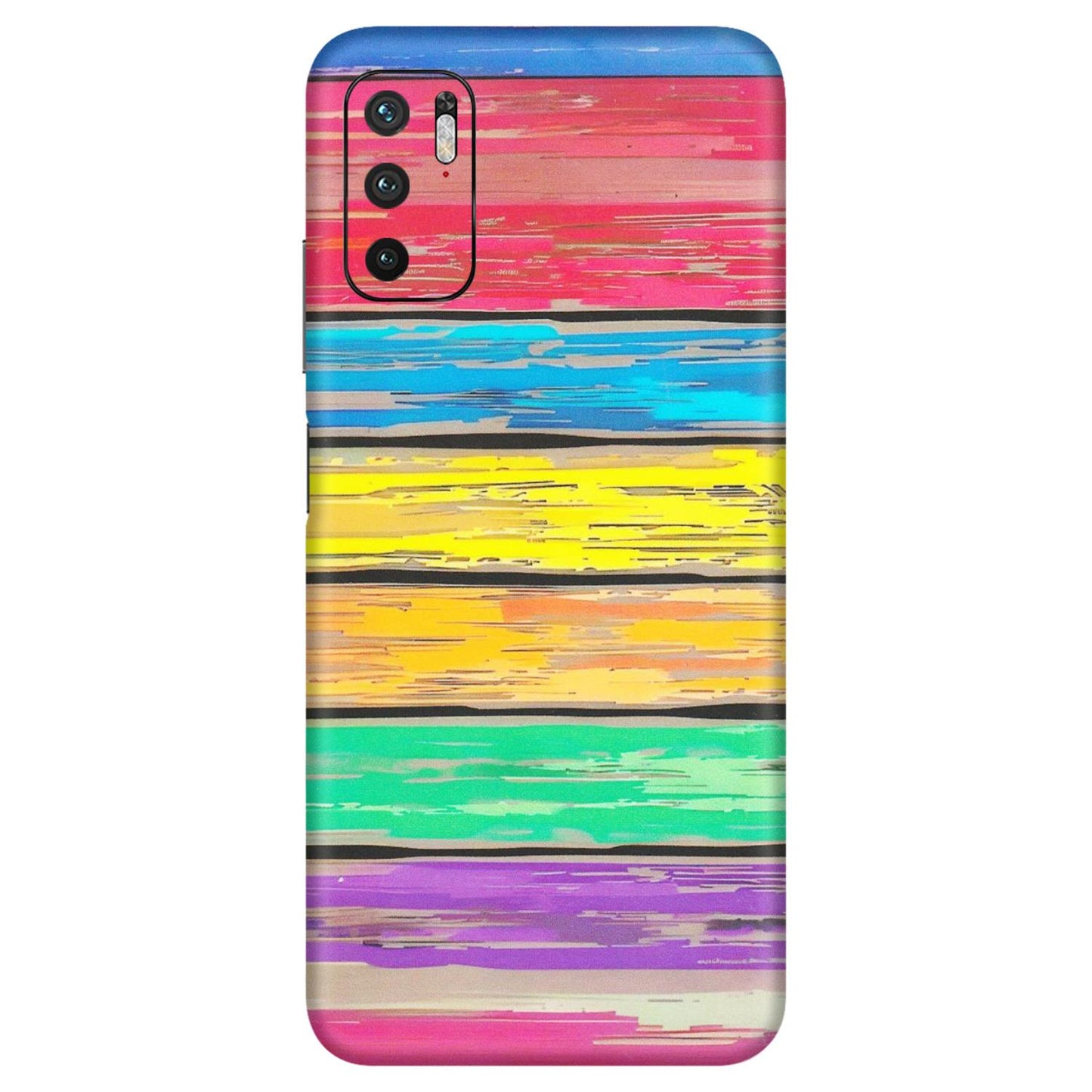 Xiaomi Redmi Phone Skins (All Models) - Multi Colour Wooden Wall - Matte Finish (M-96) Redmi Note 10T 5G