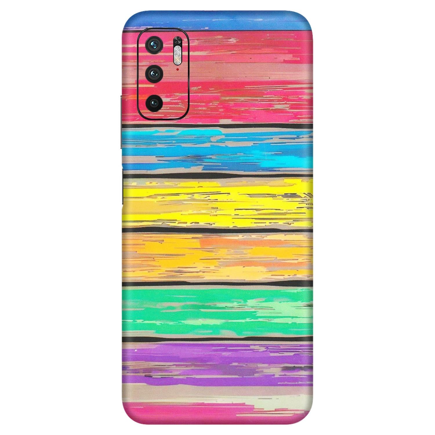Xiaomi Redmi Phone Skins (All Models) - Multi Colour Wooden Wall - Matte Finish (M-96) Redmi Note 10T 5G