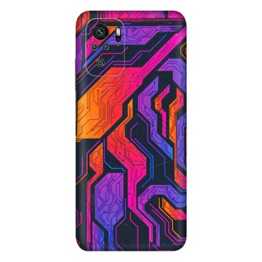 Xiaomi Redmi Phone Skins (All Models) - Tech Circuits Futuristic - 3D Embossed Finish (L-07) Redmi Note 10