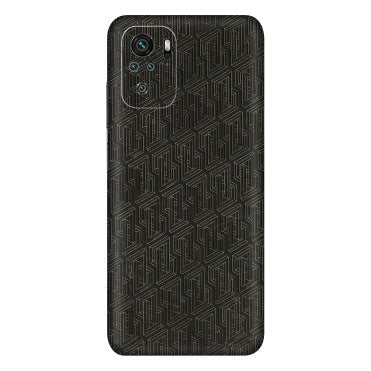 Xiaomi Redmi Phone Skins (All Models) - Black Abstract Pattern - 3D Embossed Finish (L-117) Redmi Note 10