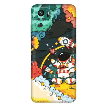 Xiaomi Redmi Phone Skins (All Models) - Astronauts & Spaceship - 3D Embossed Finish (L-145) Redmi Note 10