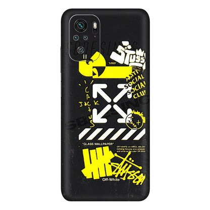 Xiaomi Redmi Phone Skins (All Models) - Anti Social Graffiti - 3D Embossed Finish (L-198) Redmi Note 10