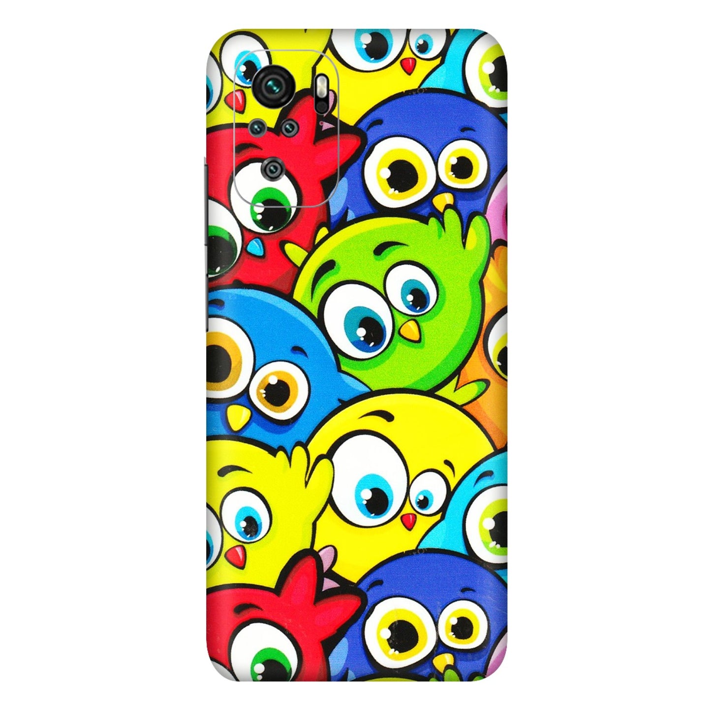 Xiaomi Redmi Phone Skins (All Models) - Cute Fluffy Birds - 3D Embossed Finish (L-213) Redmi Note 10