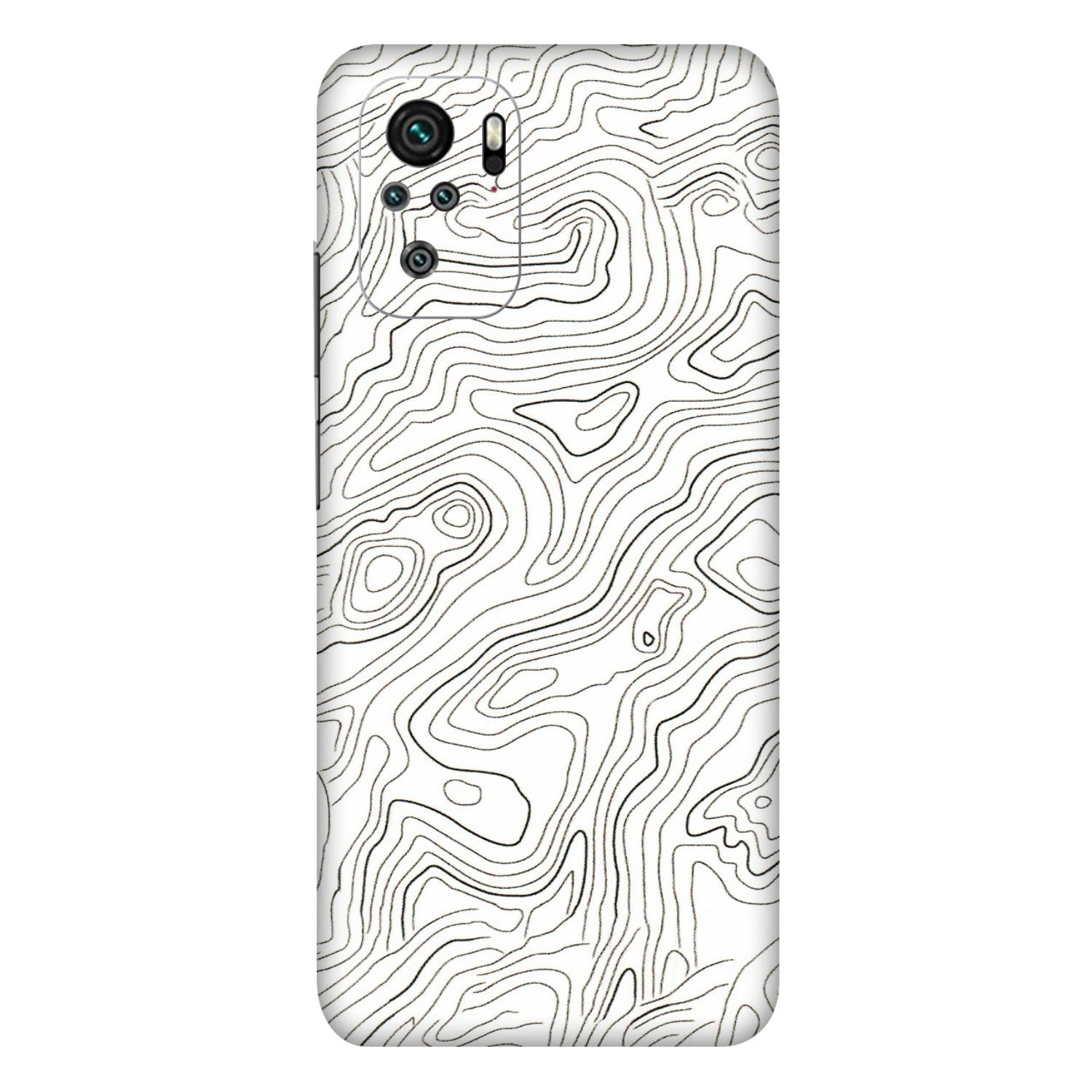 Xiaomi Redmi Phone Skins (All Models) - White Black Swirls - 3D Embossed Finish (L-219) Redmi Note 10
