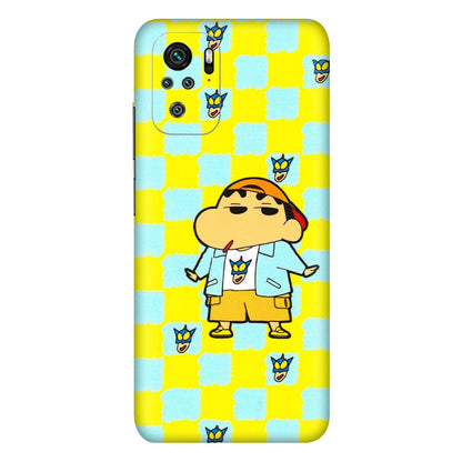 Xiaomi Redmi Phone Skins (All Models) - Yellow Blue Shinchan Cute - 3D Embossed Finish (L-221) Redmi Note 10