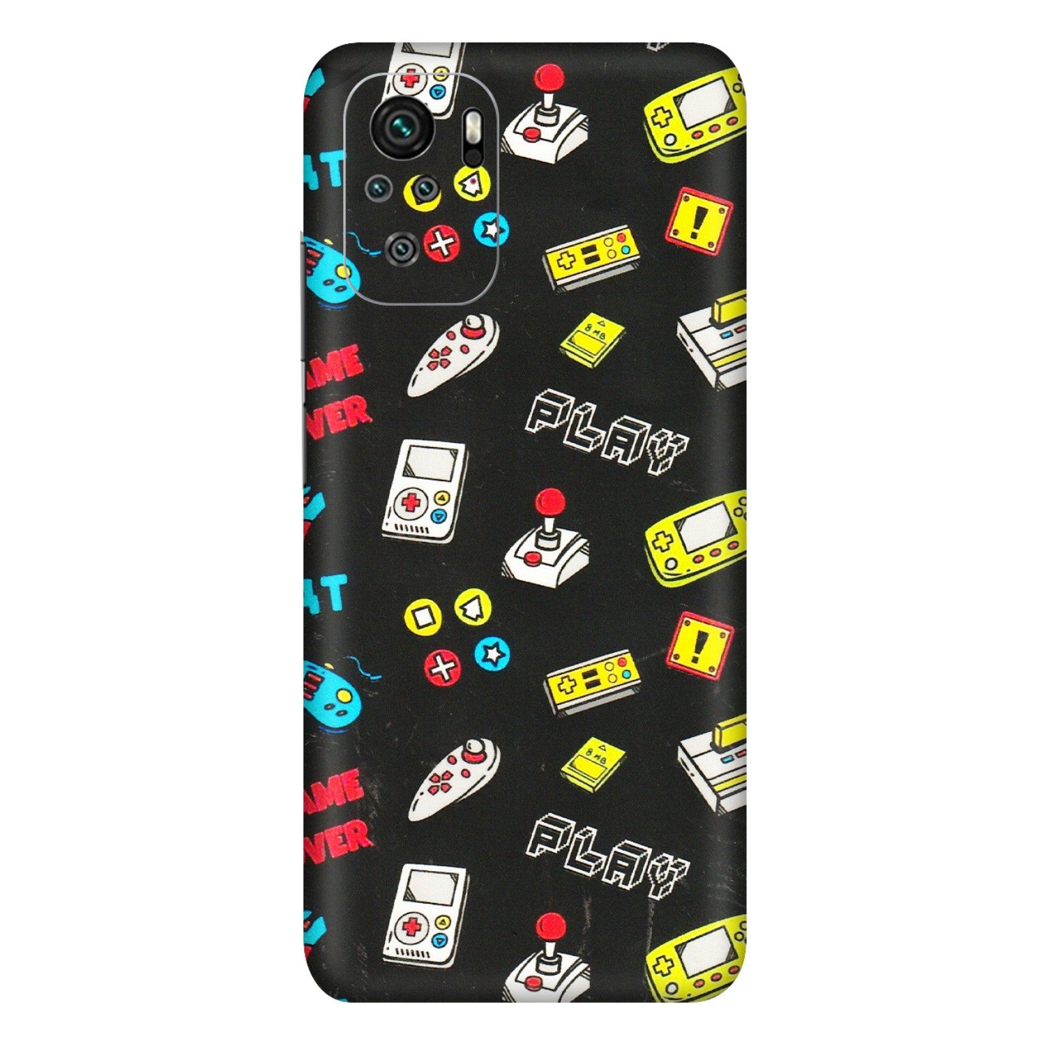 Xiaomi Redmi Phone Skins (All Models) - Gaming Doodles - 3D Embossed Finish (L-224) Redmi Note 10