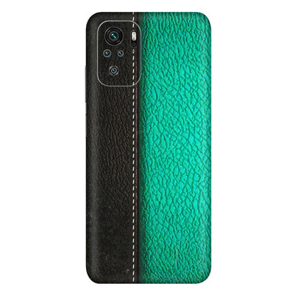 Xiaomi Redmi Phone Skins (All Models) - Black Green Dual  Leather Stich - 3D Embossed Finish (L-233) Redmi Note 10