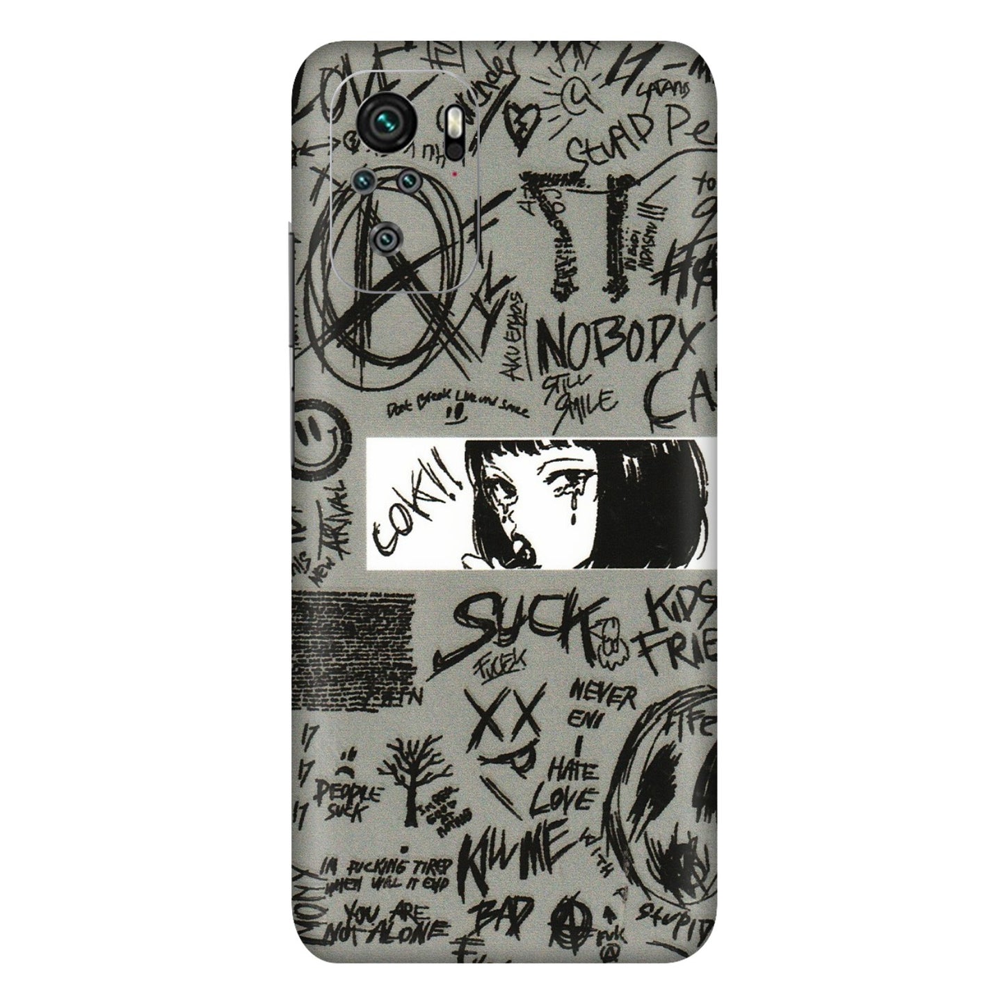 Xiaomi Redmi Phone Skins (All Models) - Never Have Love Anime - 3D Embossed Finish (L-260) Redmi Note 10