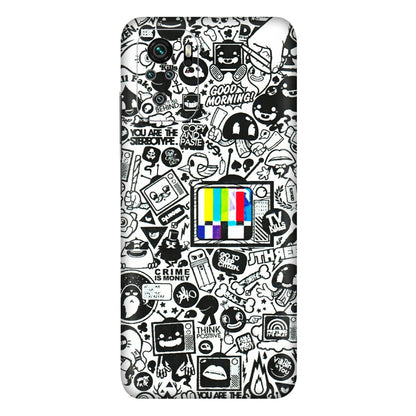 Xiaomi Redmi Phone Skins (All Models) - Doodles Positive Art - 3D Embossed Finish (L-263) Redmi Note 10