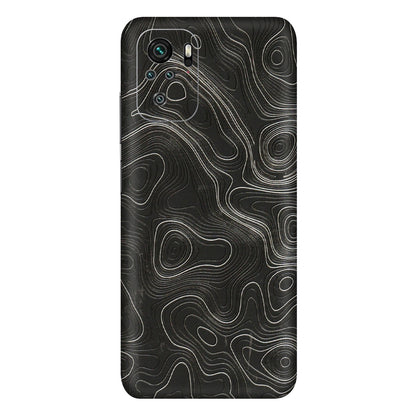 Xiaomi Redmi Phone Skins (All Models) - Abstract White Line Map - 3D Embossed Finish (L-269) Redmi Note 10