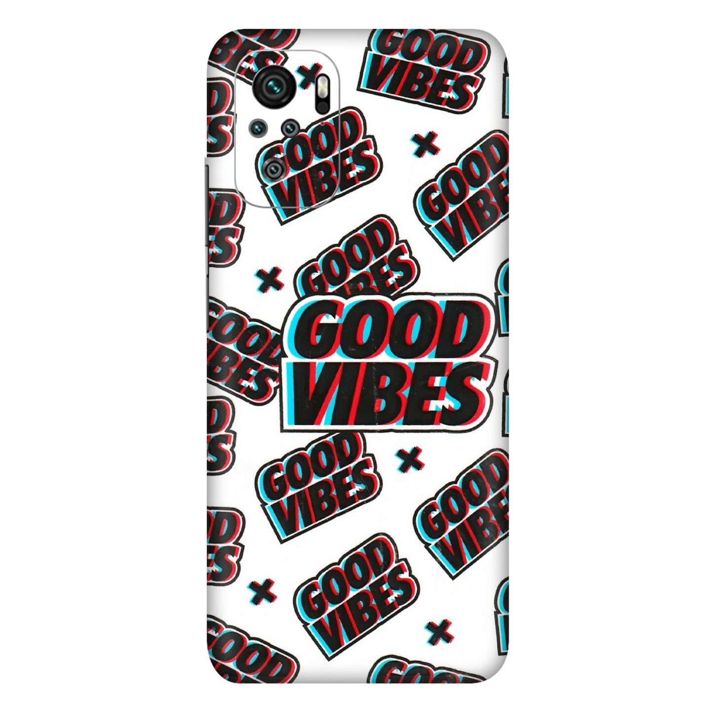 Xiaomi Redmi Phone Skins (All Models) - Good Vibes - 3D Embossed Finish (L-282) Redmi Note 10