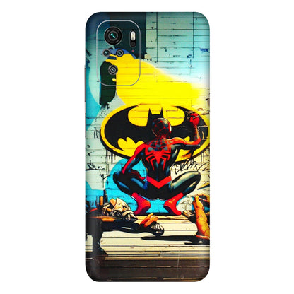 Xiaomi Redmi Phone Skins (All Models) - New Spiderman Bat Logo - 3D Embossed Finish (L-309) Redmi Note 10