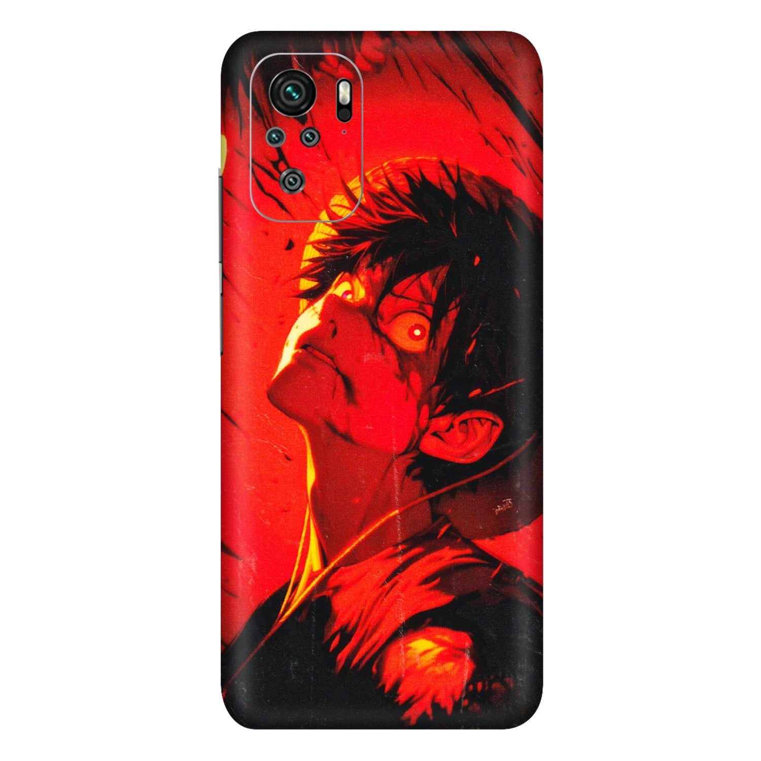 Xiaomi Redmi Phone Skins (All Models) - D.Luffy Power Up One Piece Anime - 3D Embossed Finish (L-326) Redmi Note 10