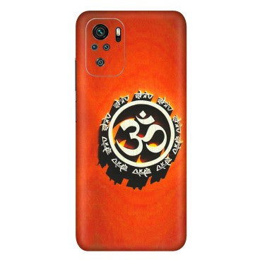 Xiaomi Redmi Phone Skins (All Models) - Aum Shiv Orange - 3D Embossed Finish (L-32) Redmi Note 10