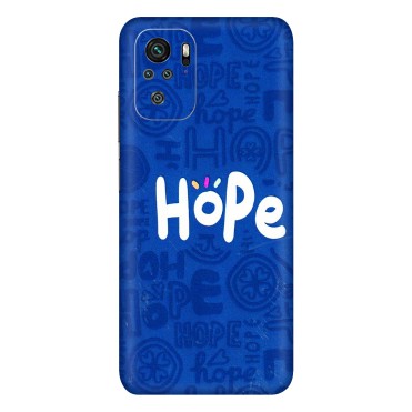 Xiaomi Redmi Phone Skins (All Models) - Hope Doodles Blue - 3D Embossed Finish (L-43) Redmi Note 10