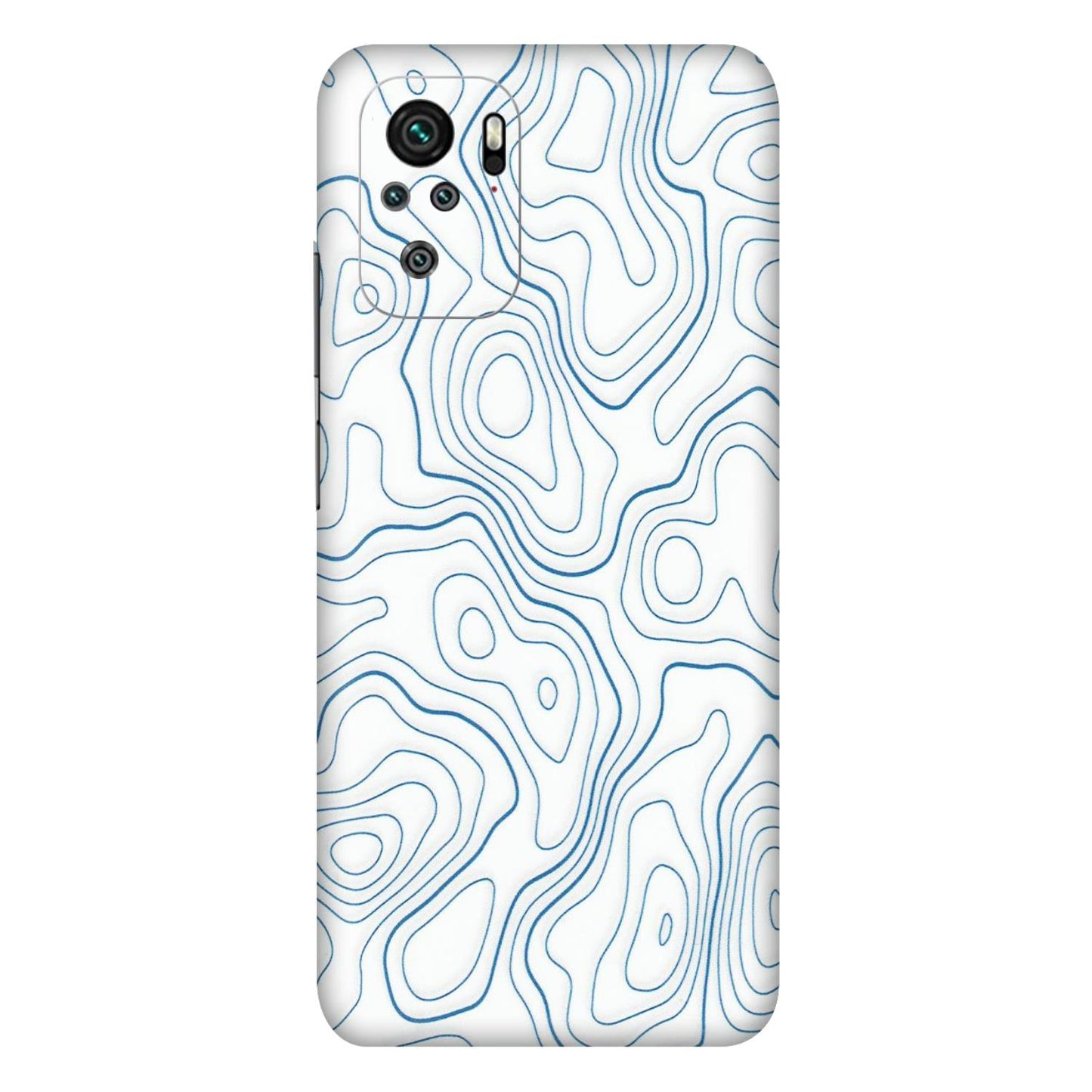 Xiaomi Redmi Phone Skins (All Models) - Blue And White Swirls - Matte Finish (M-139) Redmi Note 10