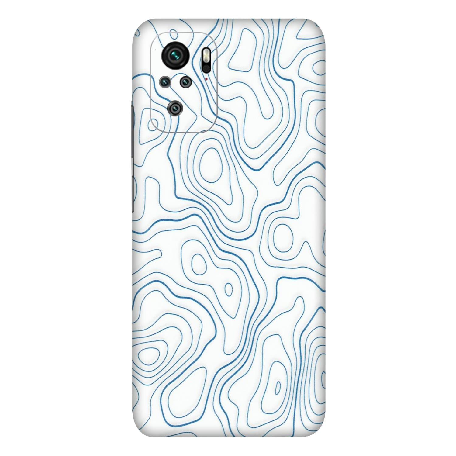 Xiaomi Redmi Phone Skins (All Models) - Blue And White Swirls - Matte Finish (M-139) Redmi Note 10