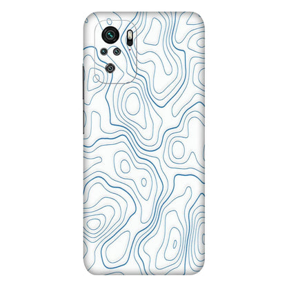 Xiaomi Redmi Phone Skins (All Models) - Blue And White Swirls - Matte Finish (M-139) Redmi Note 10