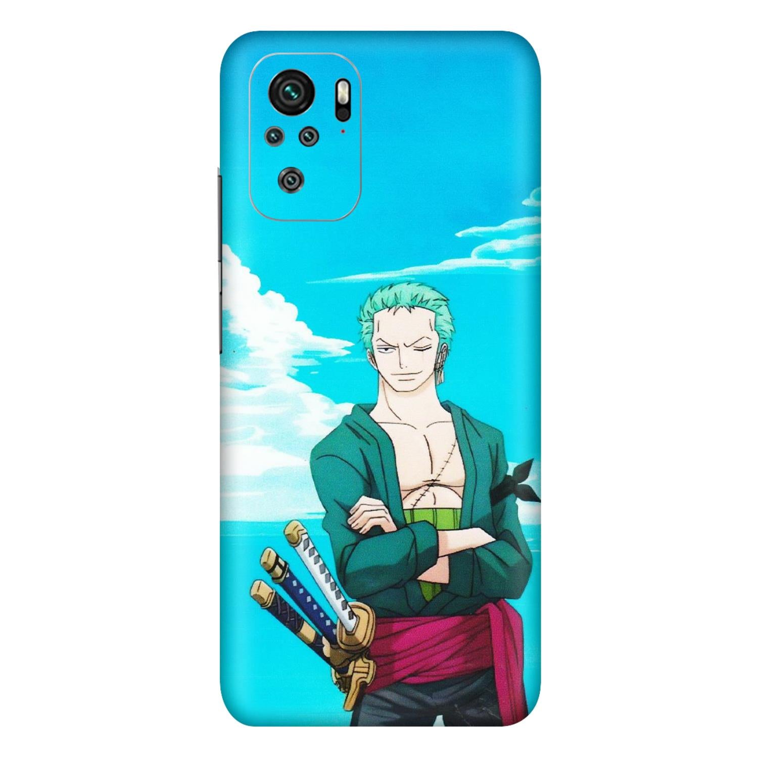 Xiaomi Redmi Phone Skins (All Models) - Cool Swordman Zoro Anime - Matte Finish (M-143) Redmi Note 10