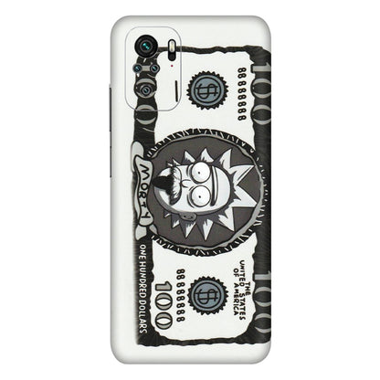 Xiaomi Redmi Phone Skins (All Models) - Rick And Morty Hundred Dollar Anime - Matte Finish (M-161) Redmi Note 10