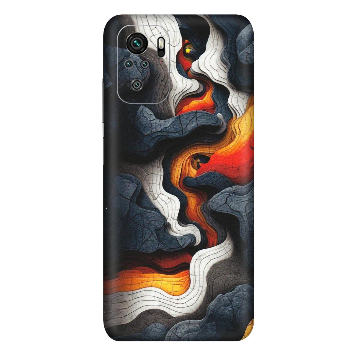 Xiaomi Redmi Phone Skins (All Models) - Abstract Volcanic Layers - Matte Finish (M-52) Redmi Note 10