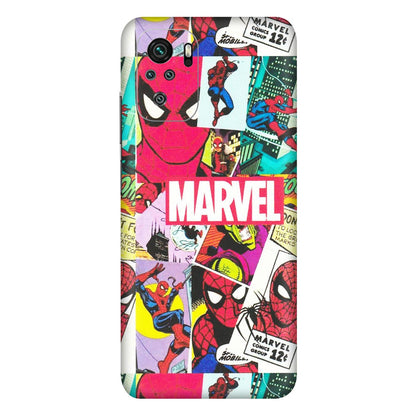 Xiaomi Redmi Phone Skins (All Models) - Marvel Comic Spiderman Grafitti - Matte Finish (M-72) Redmi Note 10