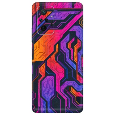 Xiaomi Redmi Phone Skins (All Models) - Tech Circuits Futuristic - 3D Embossed Finish (L-07) Redmi Note 10 Pro