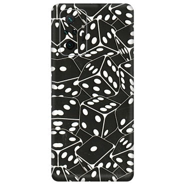 Xiaomi Redmi Phone Skins (All Models) - Big Black Dices - 3D Embossed Finish (L-106) Redmi Note 10 Pro
