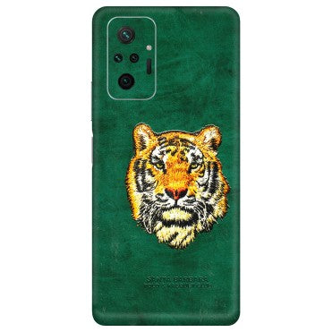 Xiaomi Redmi Phone Skins (All Models) - Leather Feel Tiger - 3D Embossed Finish (L-111) Redmi Note 10 Pro