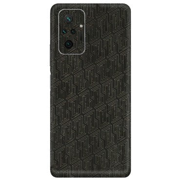 Xiaomi Redmi Phone Skins (All Models) - Black Abstract Pattern - 3D Embossed Finish (L-117) Redmi Note 10 Pro