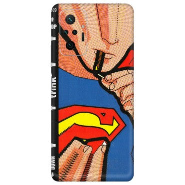 Xiaomi Redmi Phone Skins (All Models) - Superman Sutta - 3D Embossed Finish (L-130) Redmi Note 10 Pro