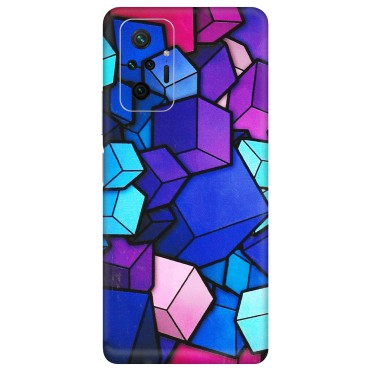 Xiaomi Redmi Phone Skins (All Models) - Cube Doodle - 3D Embossed Finish (L-141) Redmi Note 10 Pro