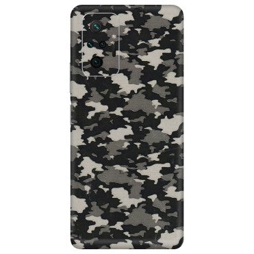 Xiaomi Redmi Phone Skins (All Models) - Black/Grey Camoflaunge - 3D Embossed Finish (L-142) Redmi Note 10 Pro