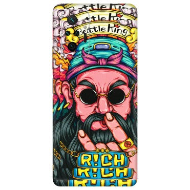 Xiaomi Redmi Phone Skins (All Models) - Battle King Dude Face - 3D Embossed Finish (L-178) Redmi Note 10 Pro