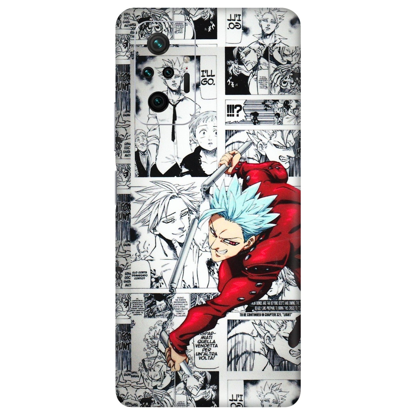 Xiaomi Redmi Phone Skins (All Models) - Anime Comic - 3D Embossed Finish (L-192) Redmi Note 10 Pro