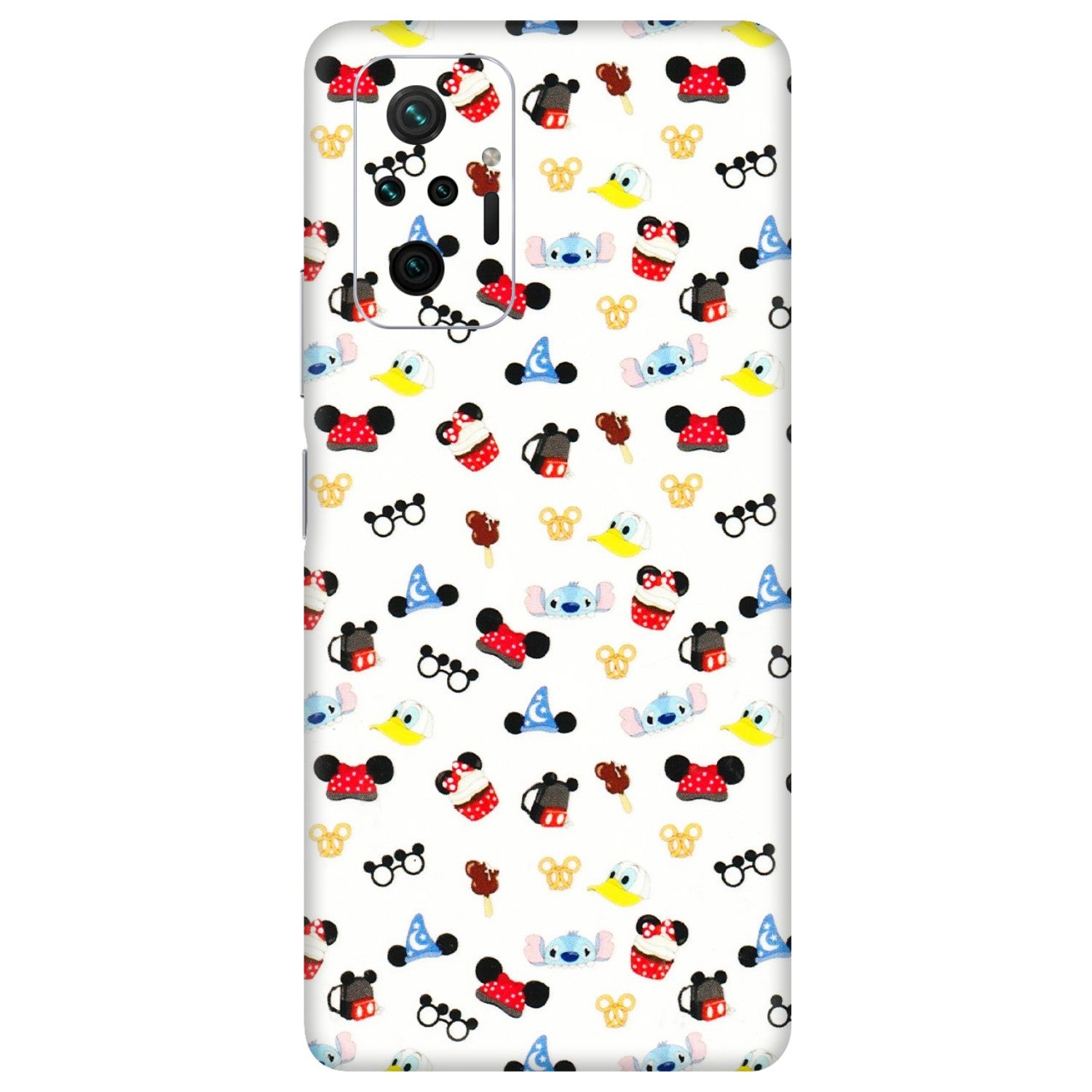 Xiaomi Redmi Phone Skins (All Models) - Minnie Mouse & Donald Doodles s - 3D Embossed Finish (L-194) Redmi Note 10 Pro