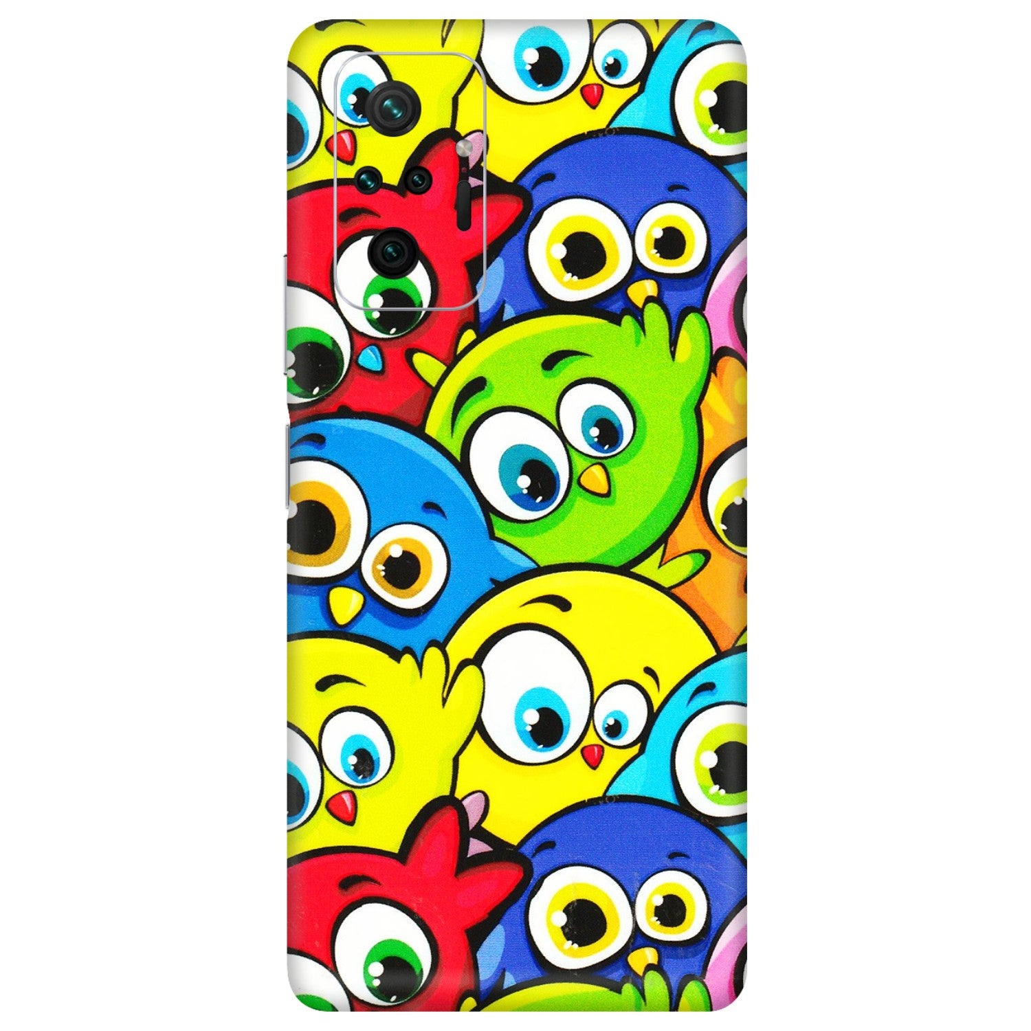 Xiaomi Redmi Phone Skins (All Models) - Cute Fluffy Birds - 3D Embossed Finish (L-213) Redmi Note 10 Pro
