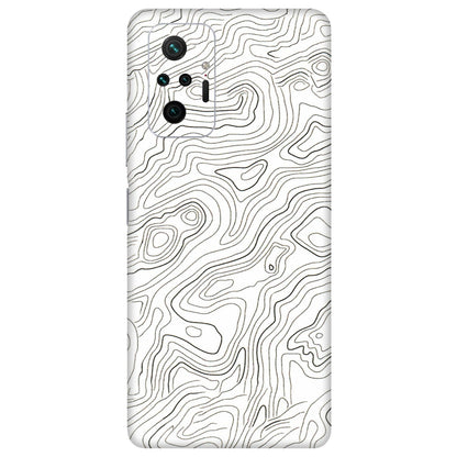 Xiaomi Redmi Phone Skins (All Models) - White Black Swirls - 3D Embossed Finish (L-219) Redmi Note 10 Pro