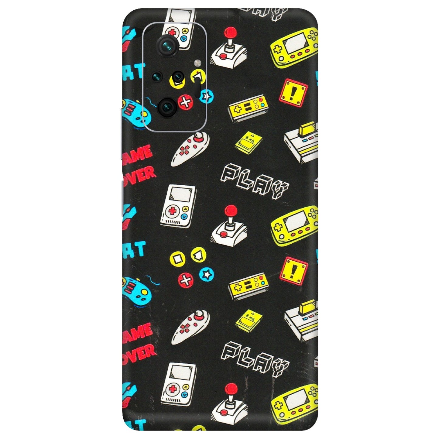 Xiaomi Redmi Phone Skins (All Models) - Gaming Doodles - 3D Embossed Finish (L-224) Redmi Note 10 Pro