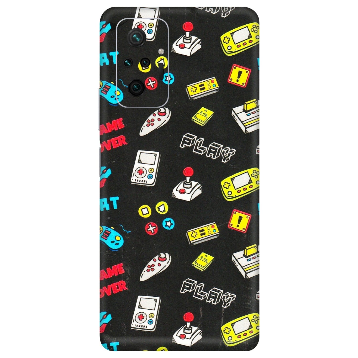 Xiaomi Redmi Phone Skins (All Models) - Gaming Doodles - 3D Embossed Finish (L-224) Redmi Note 10 Pro