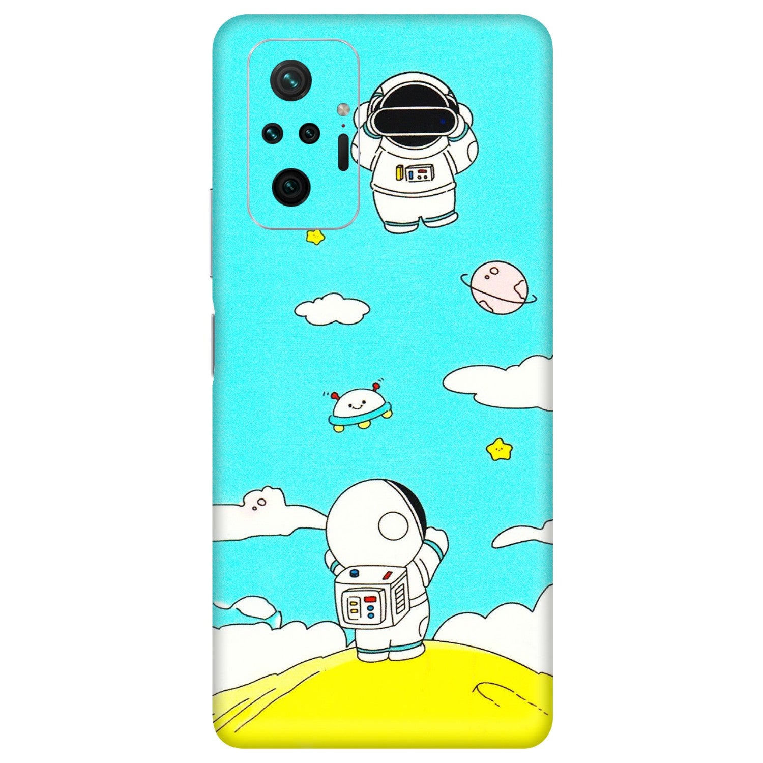 Xiaomi Redmi Phone Skins (All Models) - Blue Skies Astro Float - 3D Embossed Finish (L-230) Redmi Note 10 Pro
