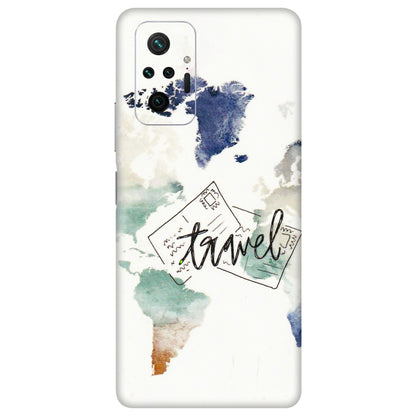Xiaomi Redmi Phone Skins (All Models) - Travel The World - 3D Embossed Finish (L-232) Redmi Note 10 Pro