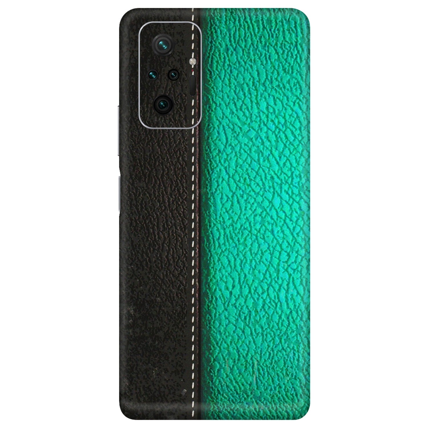 Xiaomi Redmi Phone Skins (All Models) - Black Green Dual  Leather Stich - 3D Embossed Finish (L-233) Redmi Note 10 Pro