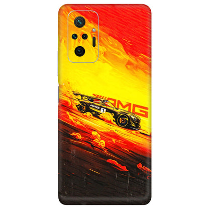Xiaomi Redmi Phone Skins (All Models) - AMG Car Speed Cover - 3D Embossed Finish (L-256) Redmi Note 10 Pro
