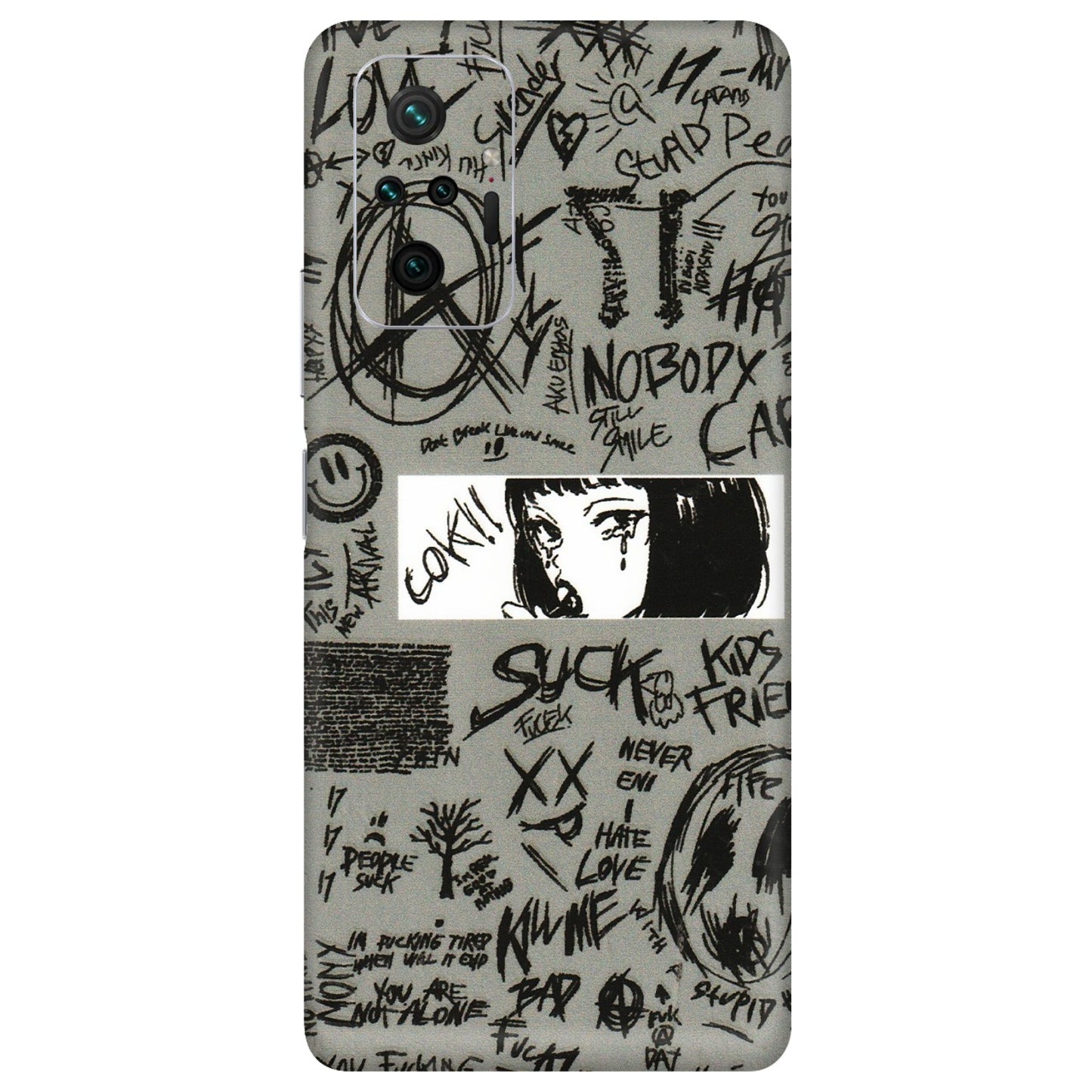 Xiaomi Redmi Phone Skins (All Models) - Never Have Love Anime - 3D Embossed Finish (L-260) Redmi Note 10 Pro